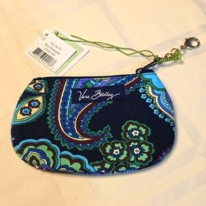Vera Bradley NWT Clip Zip Blue Rhapsody ID coin purse